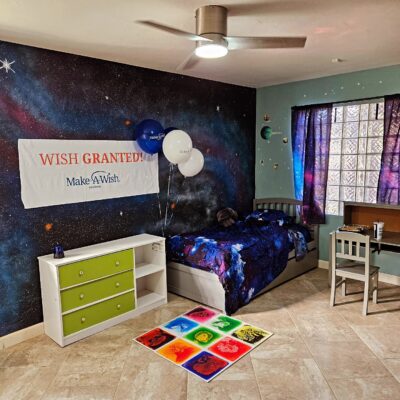 Make-A-Wish galaxy themed bedroom