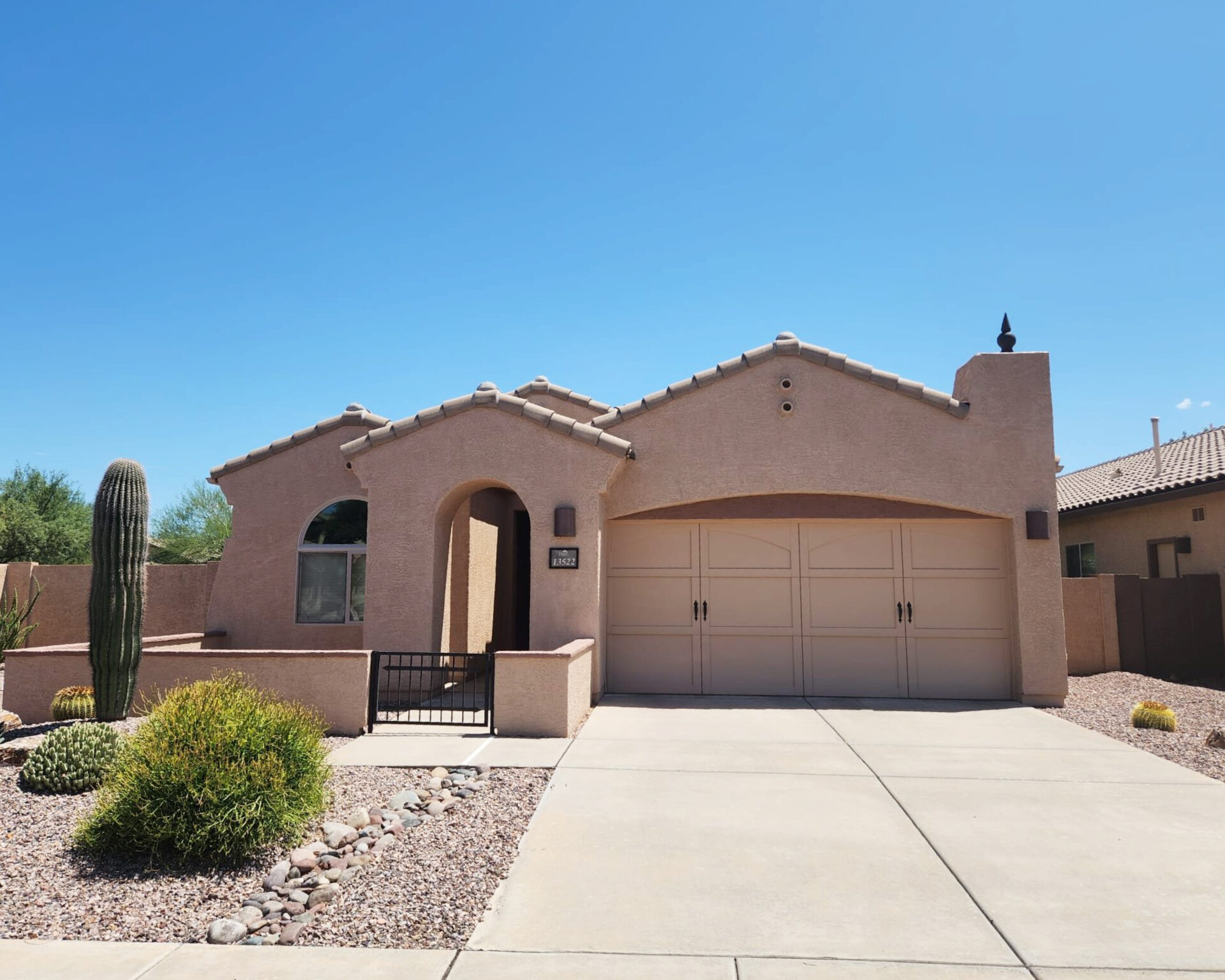 Painted exterior of Oro Valley home