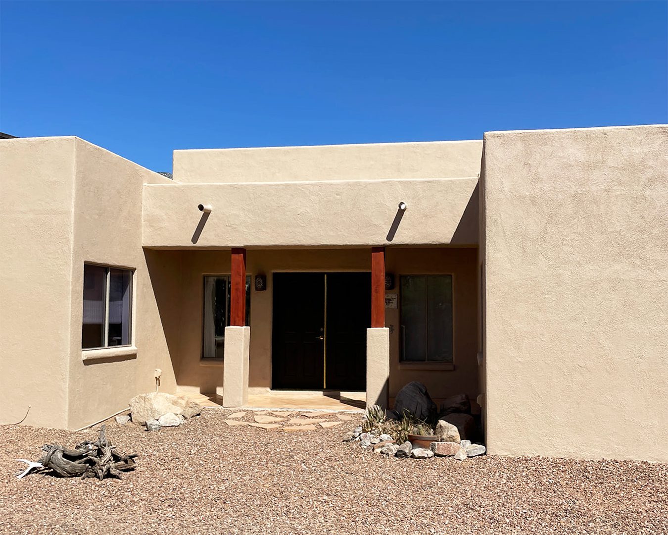 Painted exterior of Catalina Foothills home