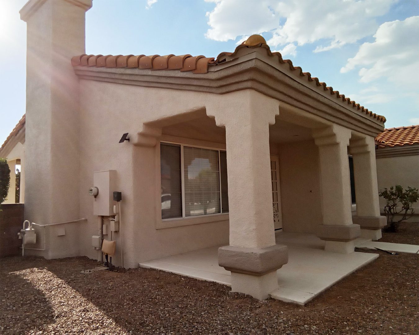 Painted exterior of Oro Valley home