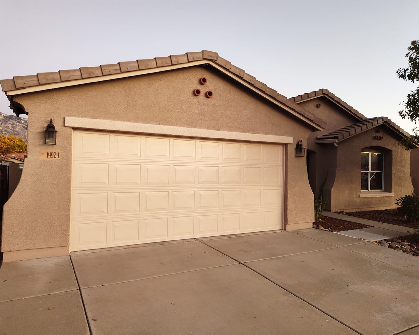 Painted exterior of Catalina Foothills home