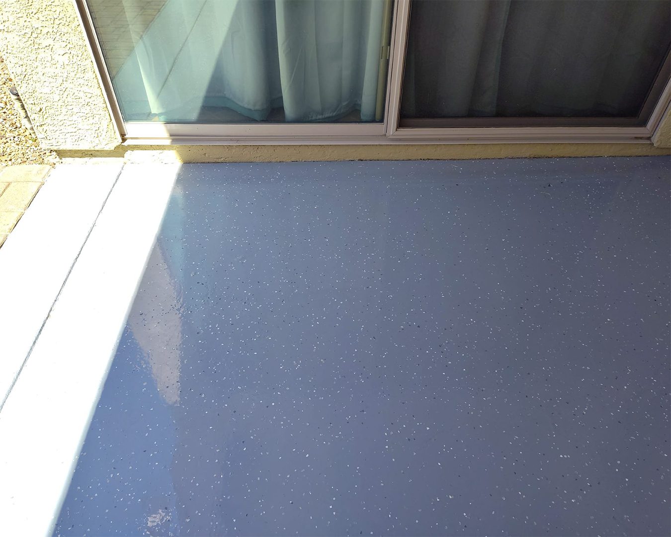 Epoxy flooring on back patio