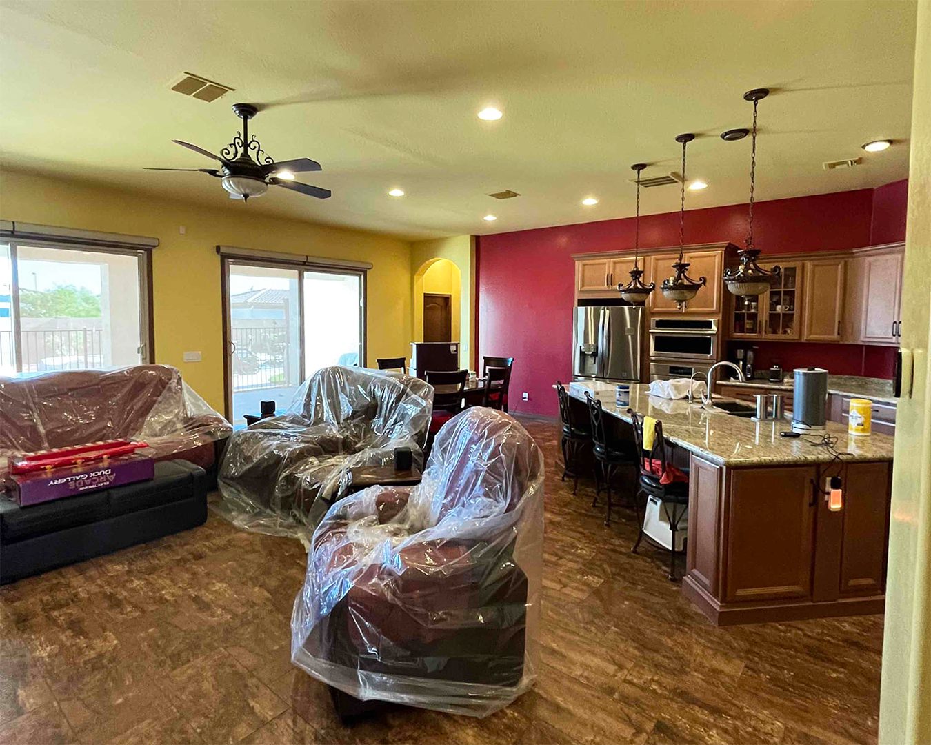 Painted living room in Queen Creek home