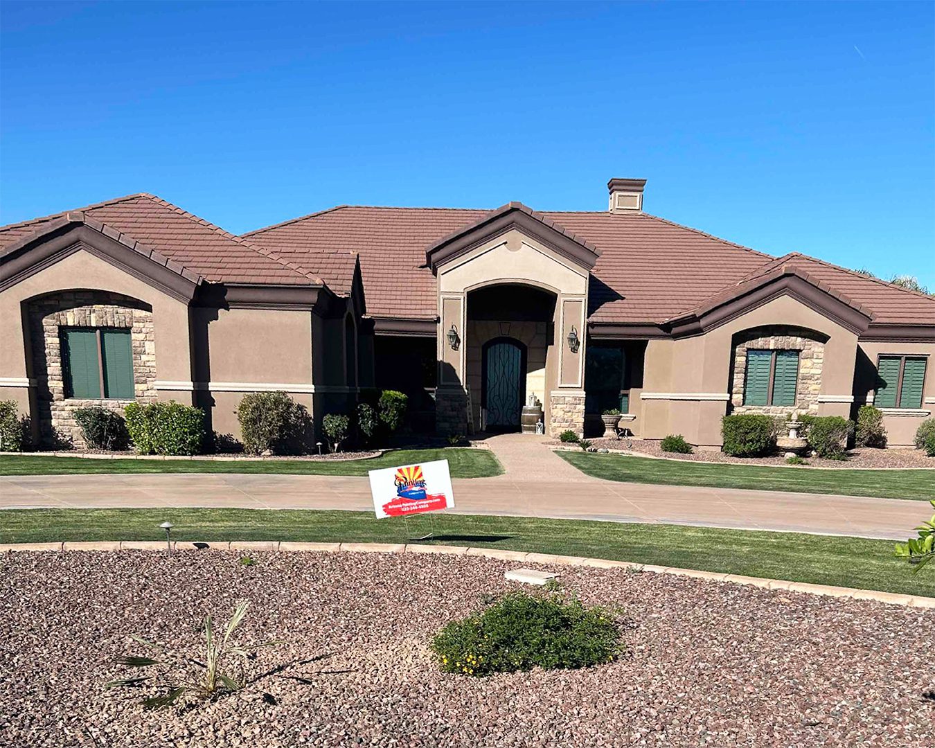 Painted exterior of Queen creek home