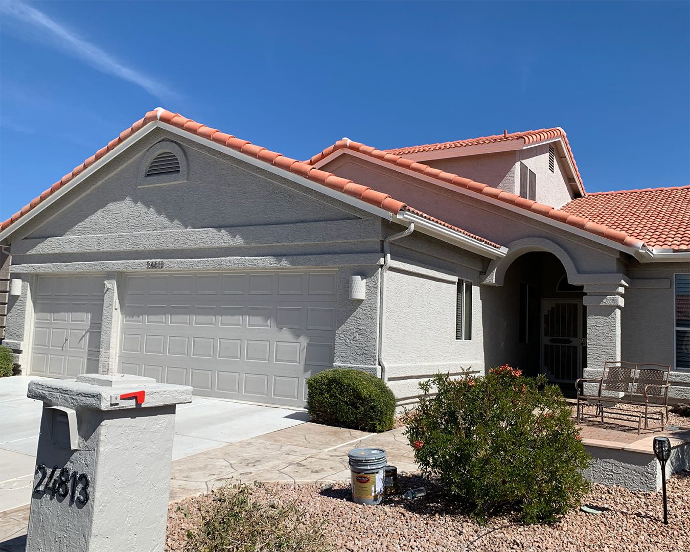 Painted exterior of home in Sun Lakes, AZ