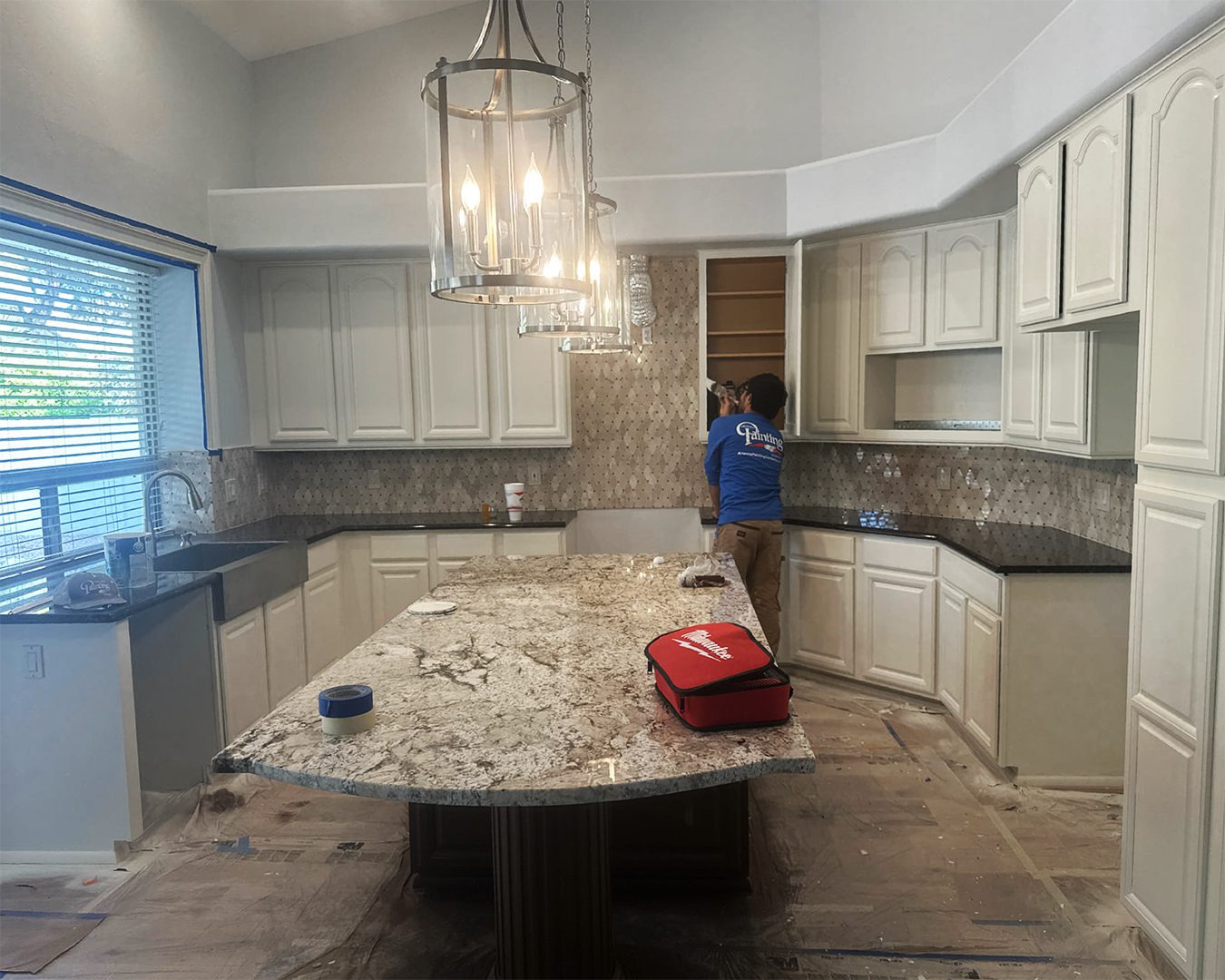 Painted white cabinets in Oro Valley home