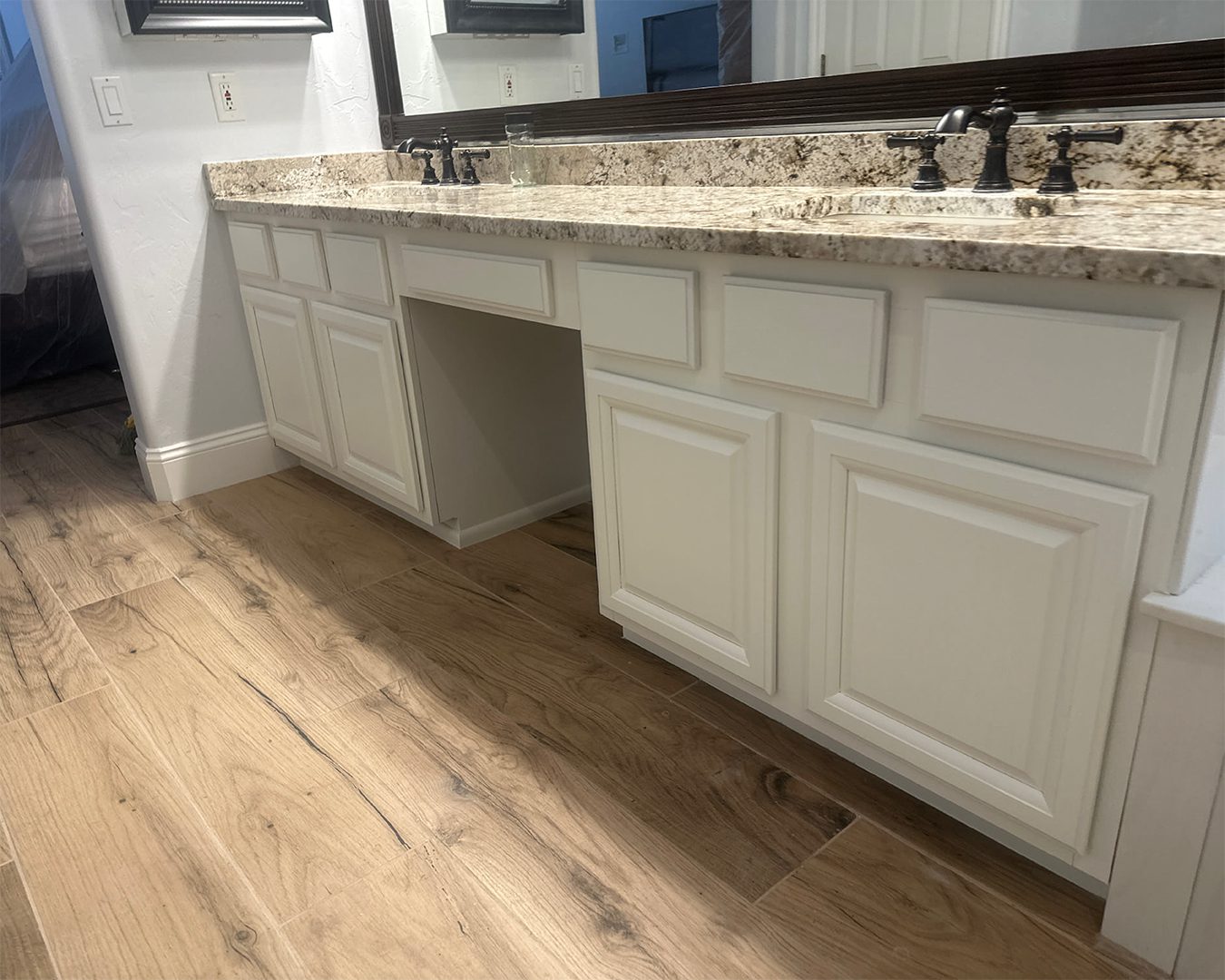 Painted white cabinets in Oro Valley home