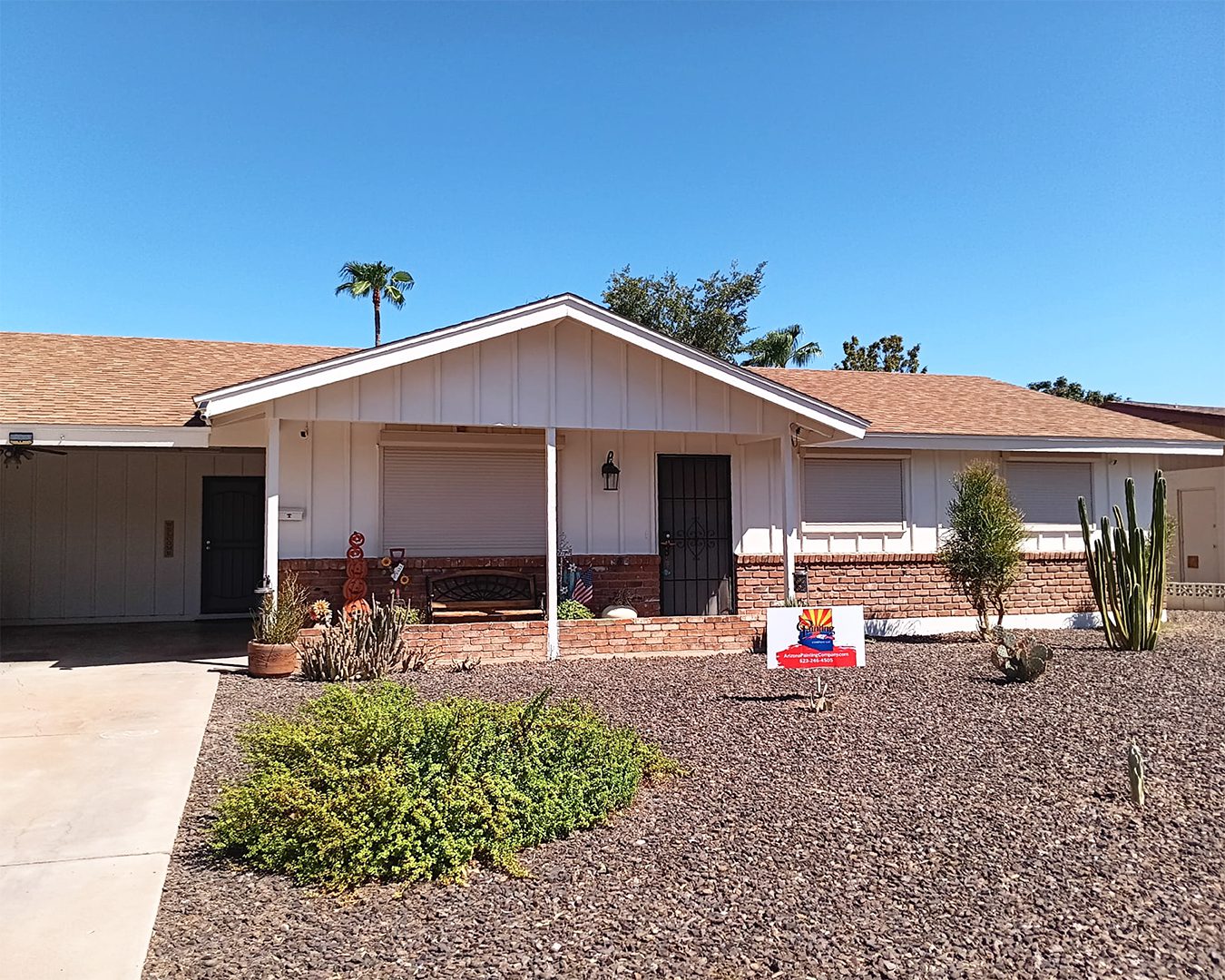 Painted exterior of Tempe home