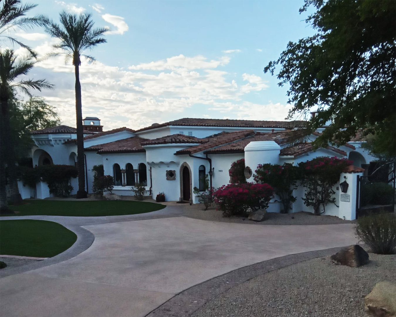 Painted exterior of Paradise Valley home