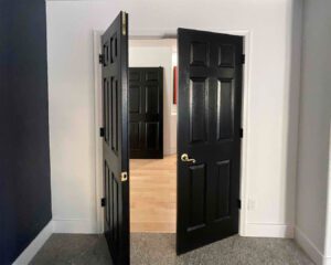 Painted black doors interior cave creek az