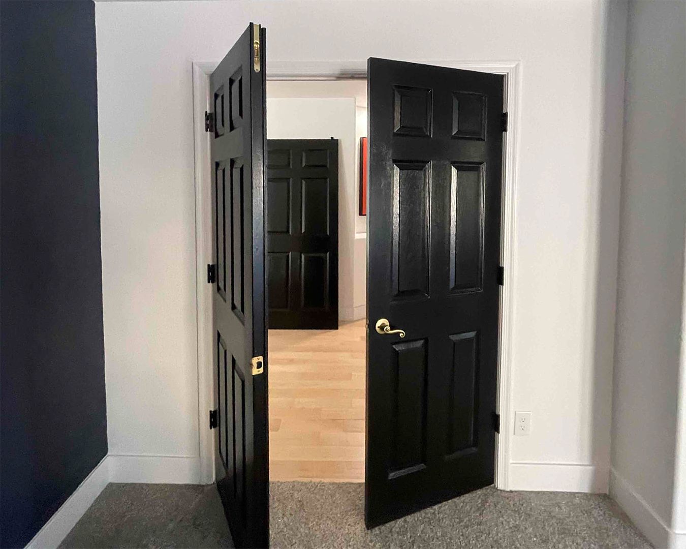 Painted black doors interior cave creek az