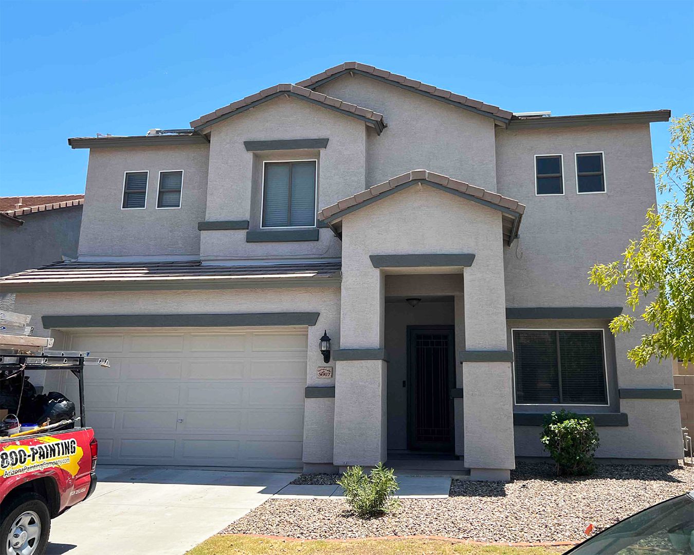 Painted exterior of home in Laveen, AZ