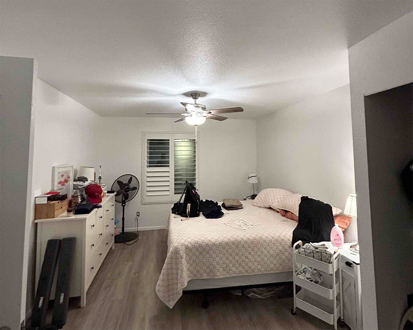 White painted interior in Glendale home