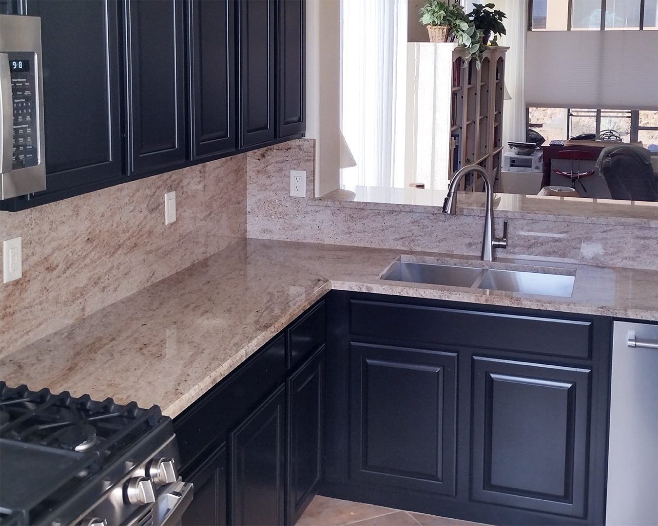 Painted cabinets in kitchen of Green Valley, AZ home