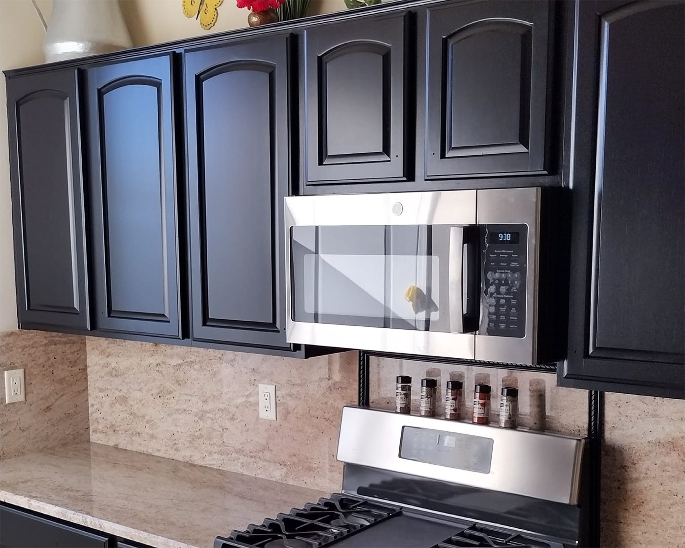 Painted cabinets in kitchen of Green Valley, AZ home