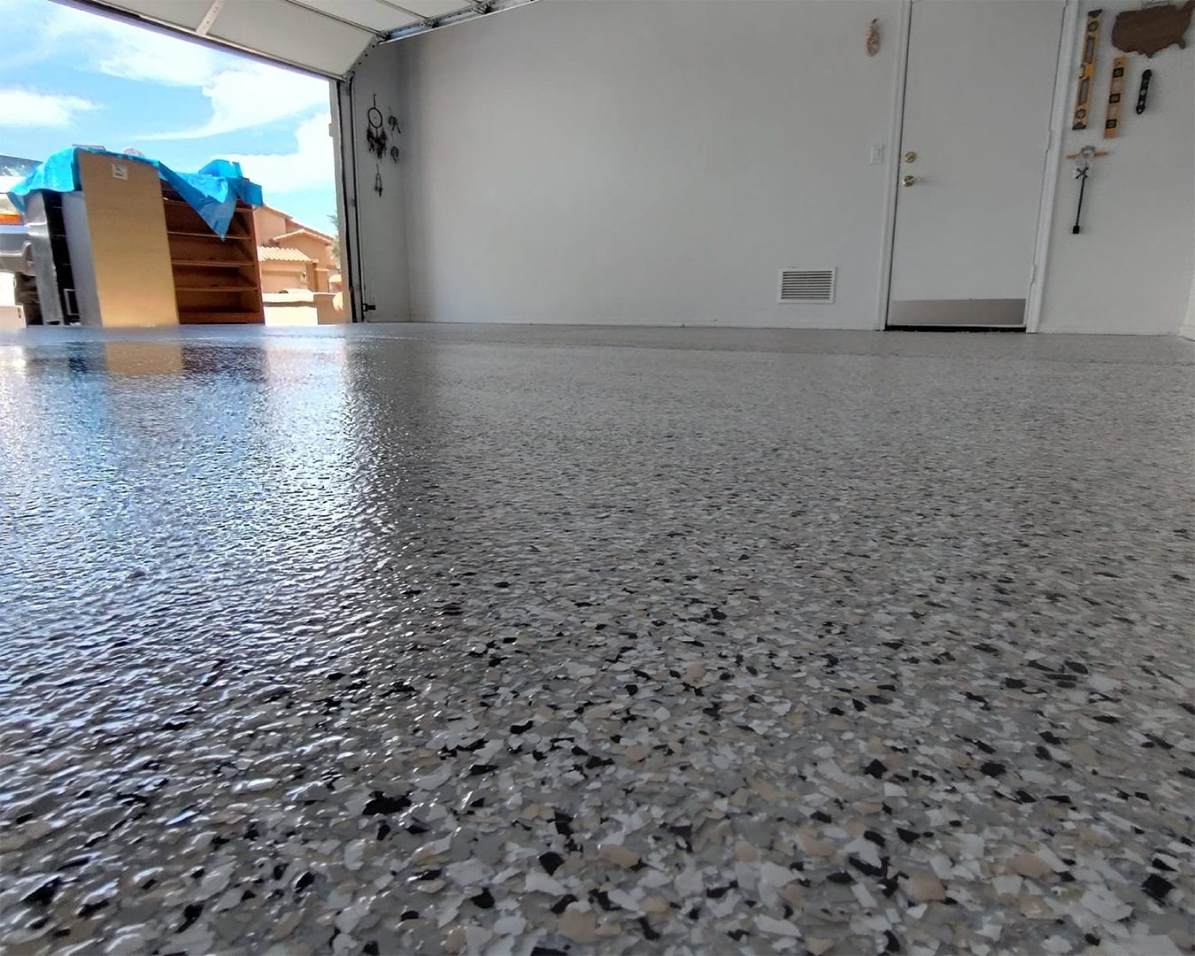 Epoxy flooring in garage