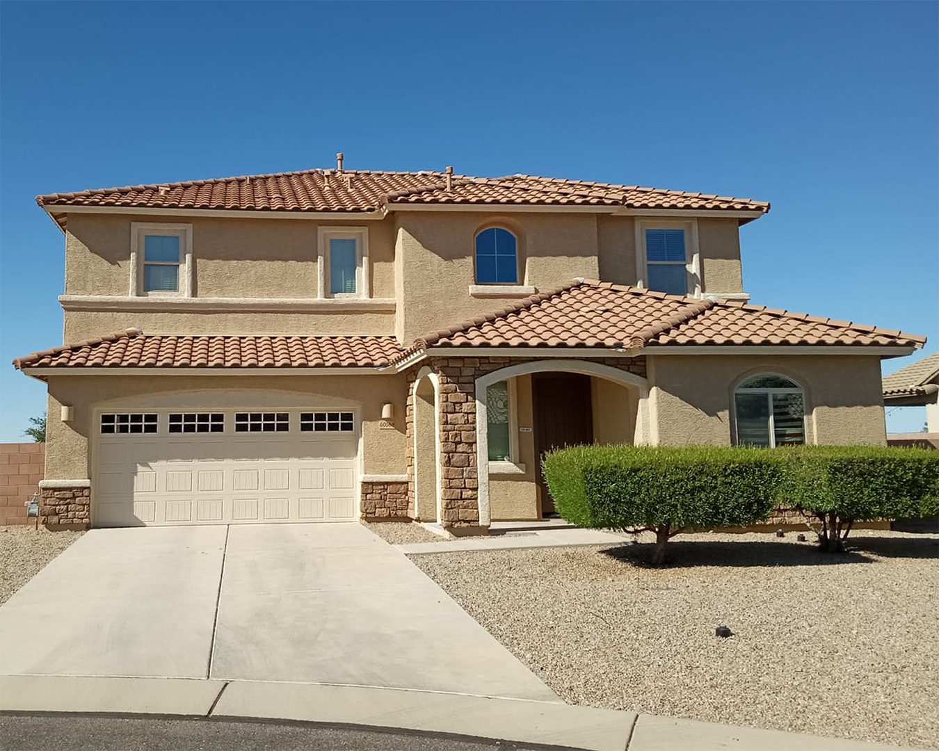 Painted exterior of Catalina Foothills home