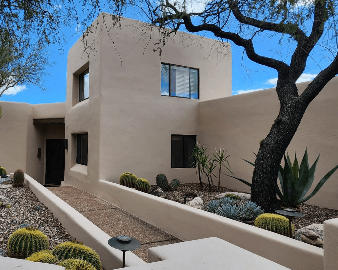 Painted exterior of Tucson home