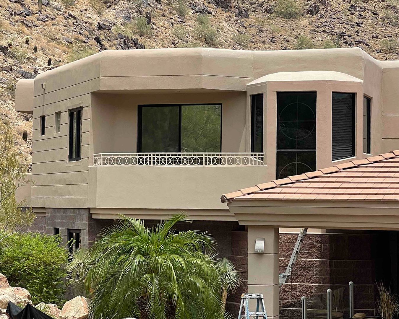 Painted exterior of Paradise Valley home