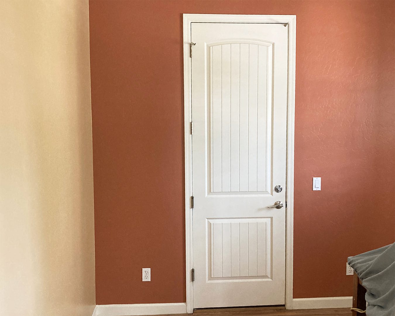 Painted orange walls