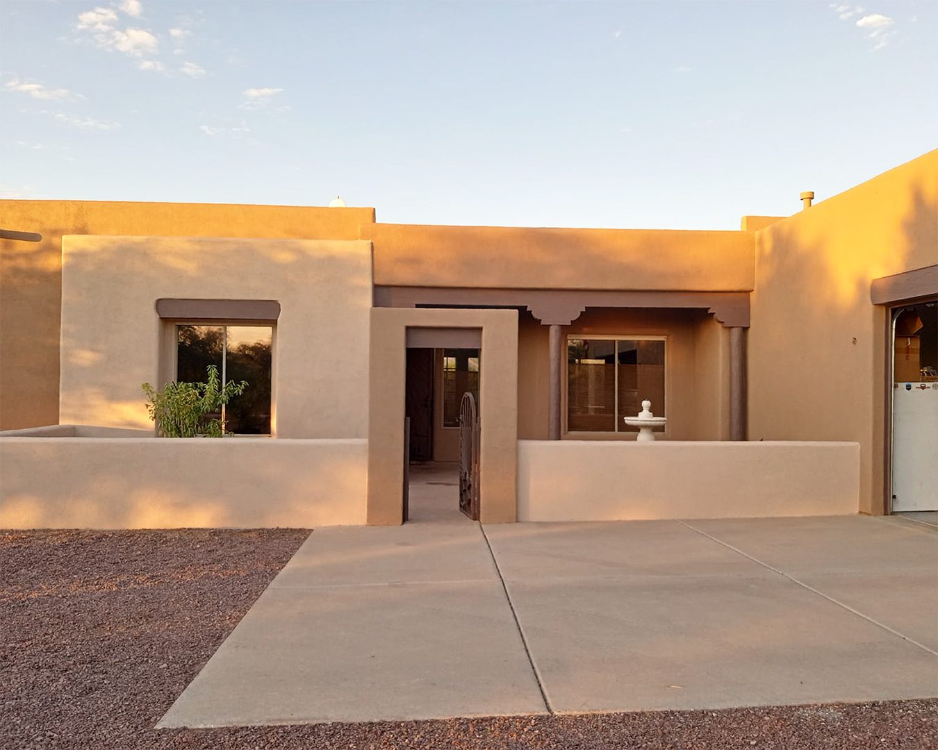 Painted exterior of a single-story home in Arizona