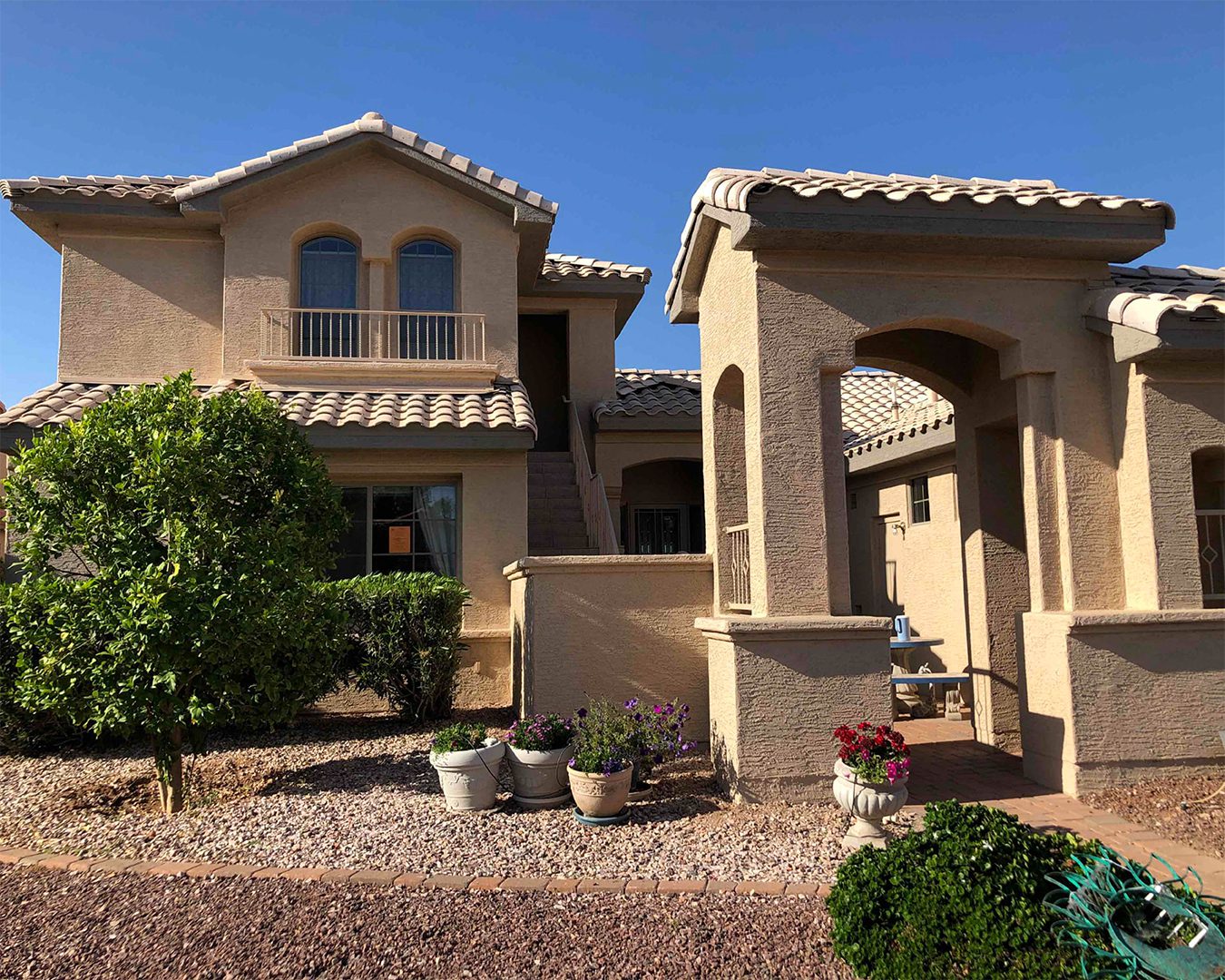 Painted exterior of home in Sun Lakes, AZ