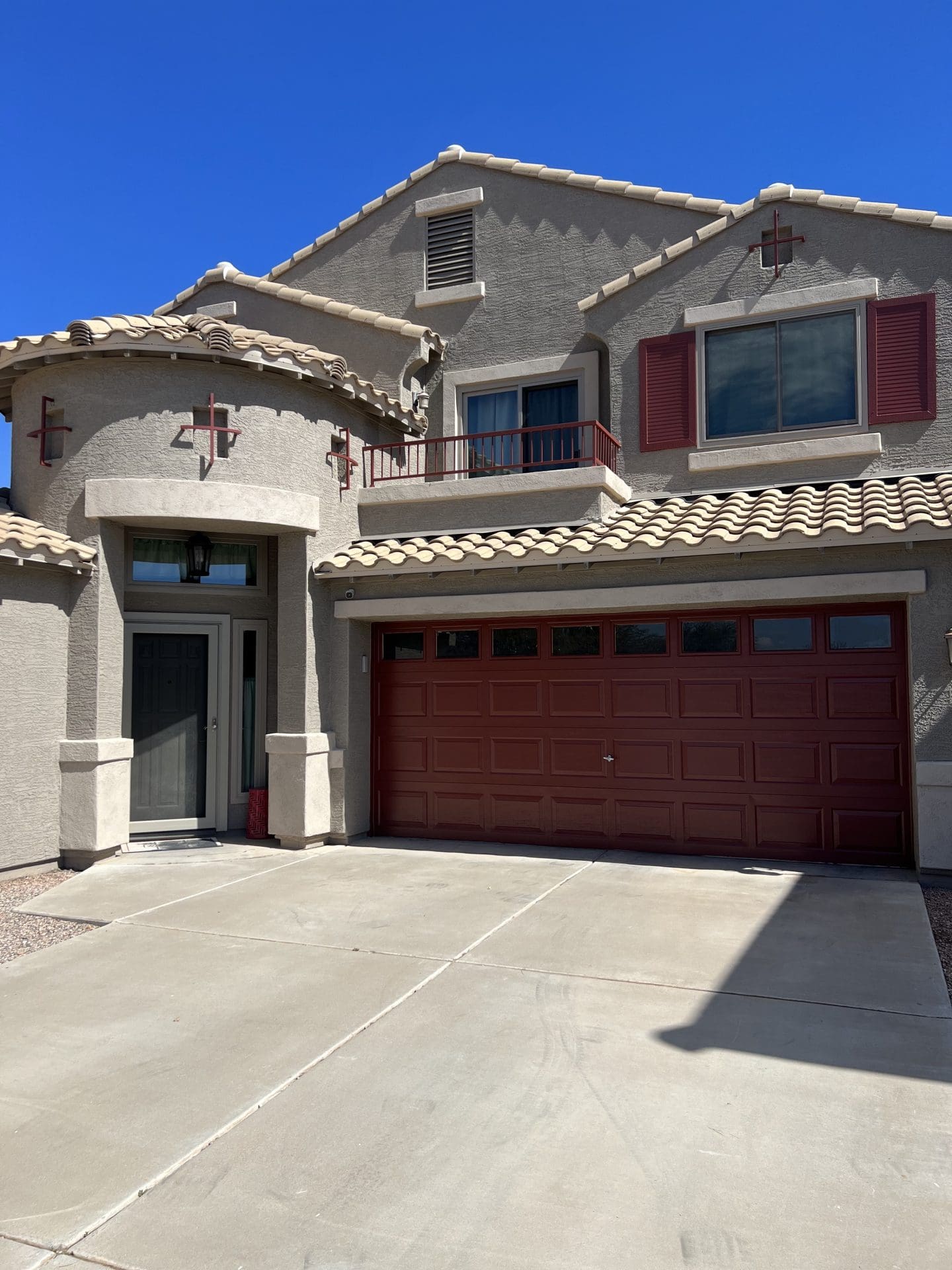 "After" image of exterior of Arizona home
