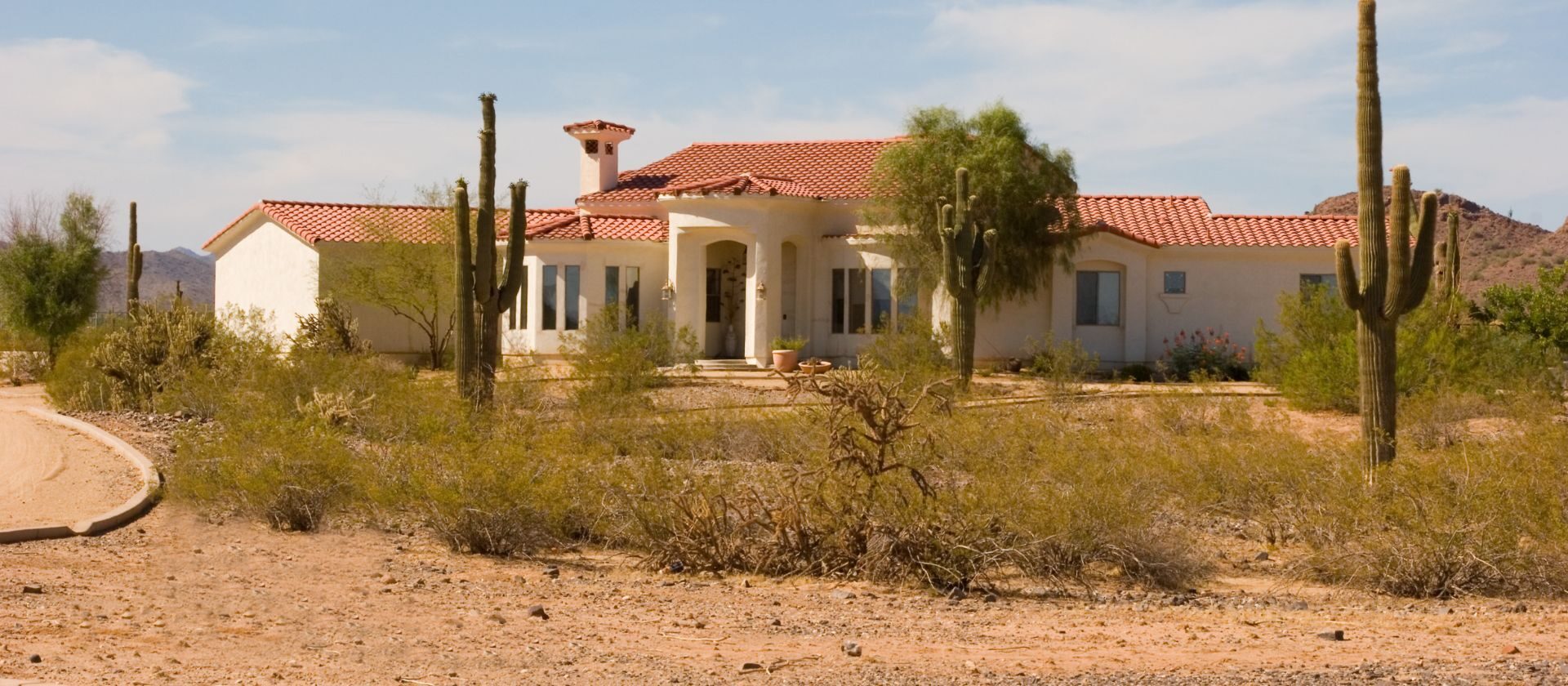 Exterior of desert home