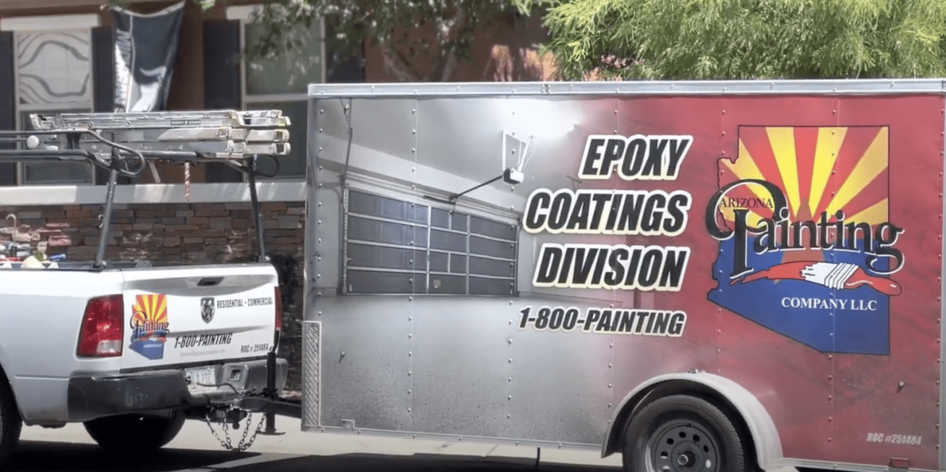 Epoxy Coatings Division truck and trailer