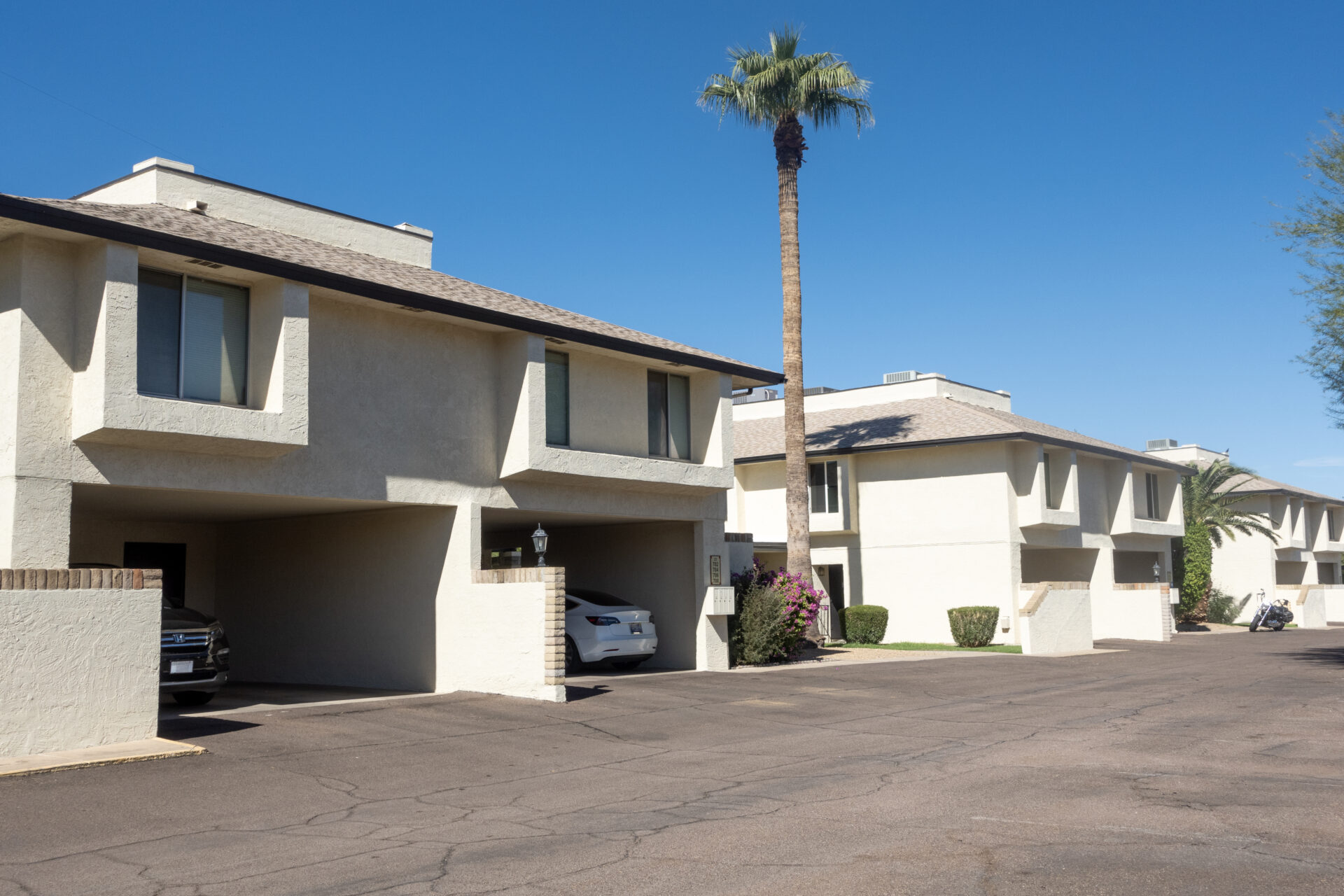 Exterior of re-painted HOA community buildings