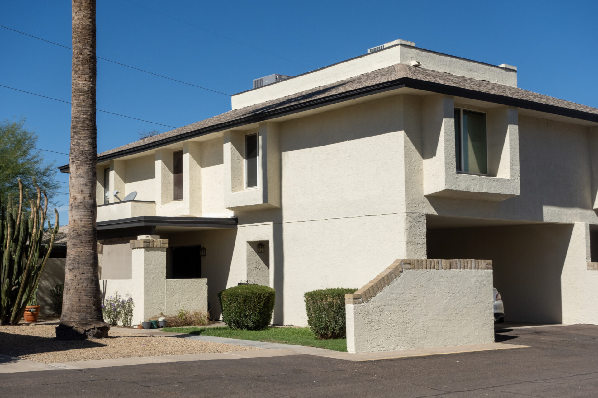 Exterior of re-painted HOA community buildings