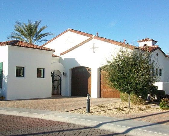 White home transformed by Arizona Painting Company: A freshly painted residential exterior, radiating a clean and crisp appearance, reflecting the expertise and attention to detail of Arizona Painting Company.