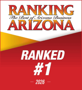 Arizona Painting Company Ranked #1 Painting Company in Arizona 2 Ranking Arizona The Best of Arizona Business badge showing Arizona Painting Company ranked #1 for 2026