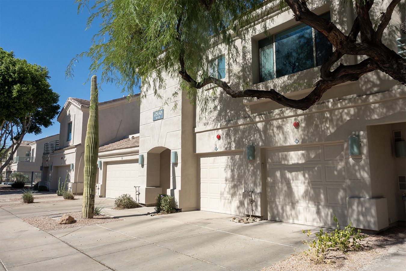 Exterior of re-painted HOA community buildings
