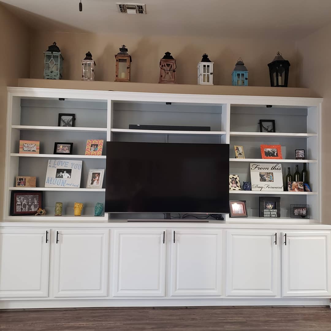 Arizona Painting Company offers Cabinet Painting: Newly painted cabinets bring a fresh and stylish transformation to any space. White cabinets.